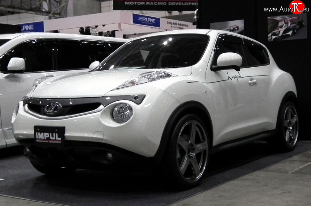 5 249 р. Решётка радиатора Impul Nissan Juke 1 YF15 дорестайлинг (2010-2014) (Неокрашенная)  с доставкой в г. Воронеж