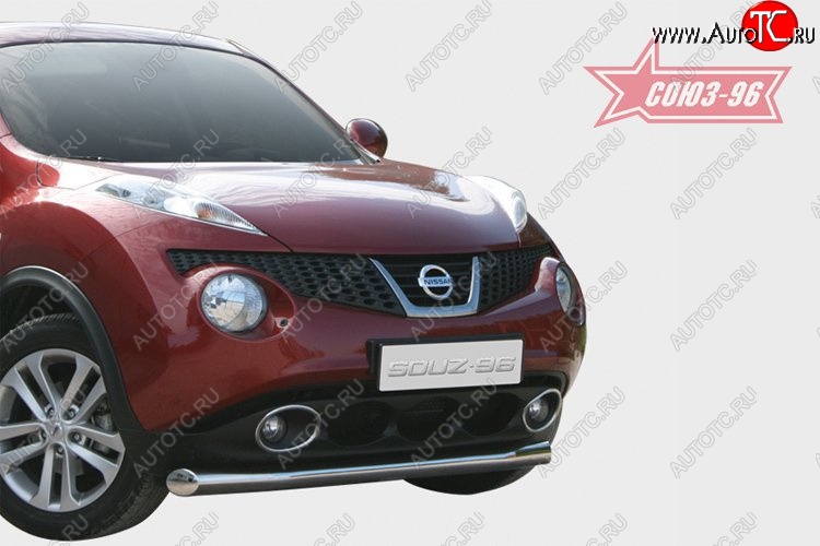 15 749 р. Защита переднего бампера одинарная Souz-96 (d76)  Nissan Juke  1 YF15 (2010-2014) дорестайлинг  с доставкой в г. Воронеж