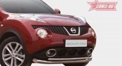 19 034 р. Двойная защита переднего бампера (d76х42) Souz-96  Nissan Juke  1 YF15 (2010-2014) дорестайлинг  с доставкой в г. Воронеж. Увеличить фотографию 2