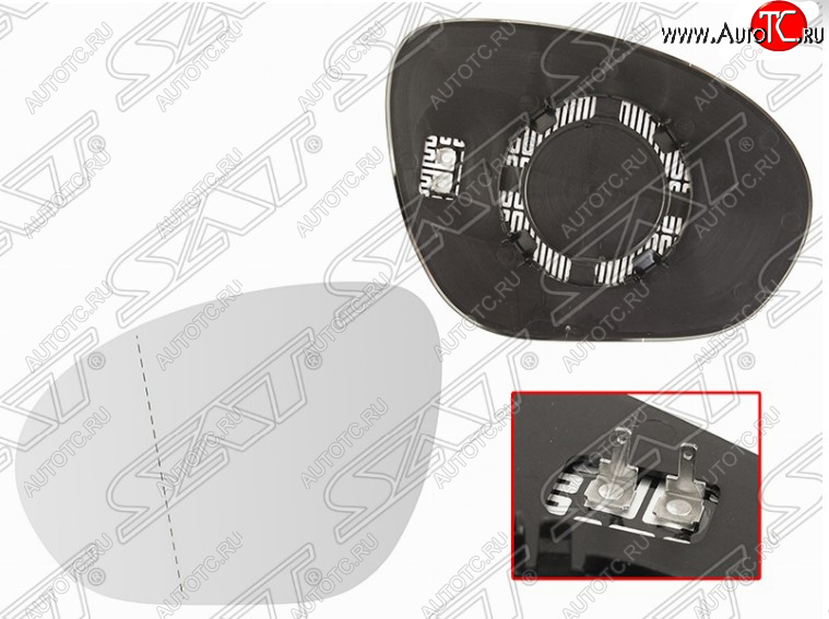 819 р. Левое полотно зеркала SAT (сферическое с обогревом)  Nissan Juke  1 YF15 (2010-2014) дорестайлинг  с доставкой в г. Воронеж