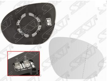 819 р. Правое полотно зеркала SAT (сферическое с обогревом)  Nissan Juke  1 YF15 (2010-2014) дорестайлинг  с доставкой в г. Воронеж. Увеличить фотографию 1