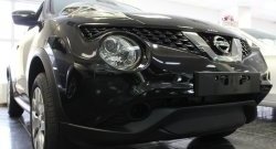 1 469 р. Сетка на бампер (рестайлинг) Russtal (черная) Nissan Juke 1 YF15 дорестайлинг (2010-2014)  с доставкой в г. Воронеж. Увеличить фотографию 3