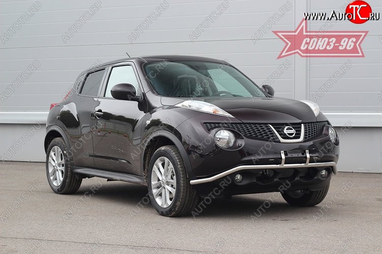 14 417 р. Защита переднего бампера (d42) Premium Souz-96  Nissan Juke  1 YF15 (2010-2014) дорестайлинг  с доставкой в г. Воронеж