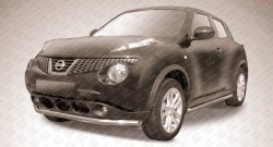 11 499 р. Одинарная защита переднего бампера из трубы диаметром 57 мм Slitkoff  Nissan Juke  1 YF15 (2010-2014) дорестайлинг (2WD)  с доставкой в г. Воронеж. Увеличить фотографию 1