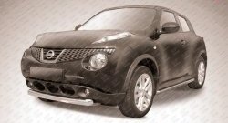 11 499 р. Защита переднего бампера из короткой трубы диаметром 76 мм Slitkoff  Nissan Juke  1 YF15 (2010-2014) дорестайлинг (2WD)  с доставкой в г. Воронеж. Увеличить фотографию 1