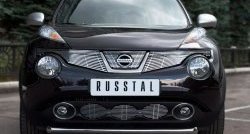 14 249 р. Одинарная защита переднего бампера SLITKOFF диаметром 63 мм (4x4) Nissan Juke 1 YF15 дорестайлинг (2010-2014)  с доставкой в г. Воронеж. Увеличить фотографию 1