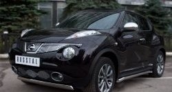 9 449 р. Защита переднего бампера (Ø75x42 мм, нержавейка, 4х4) Russtal Nissan Juke 1 YF15 дорестайлинг (2010-2014)  с доставкой в г. Воронеж. Увеличить фотографию 4