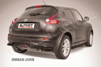 7 999 р. Защита заднего бампера из трубы d57 Slitkoff (волна) Nissan Juke 1 YF15 дорестайлинг (2010-2014) (Цвет: серебристый)  с доставкой в г. Воронеж. Увеличить фотографию 1