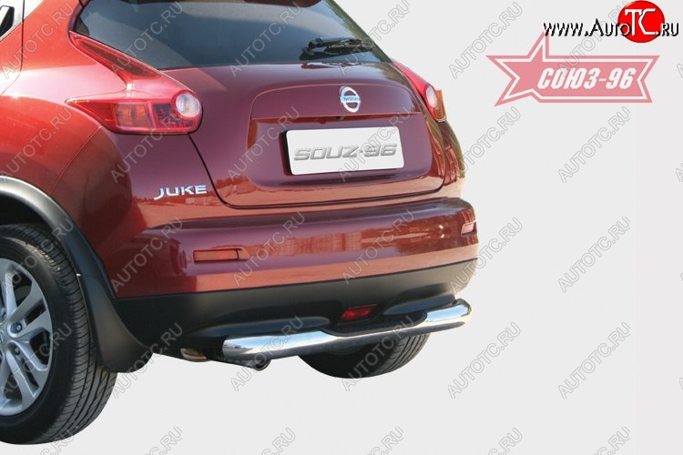 14 669 р. Защита заднего бампера с проступью Souz-96 4х2 (d76)  Nissan Juke  1 YF15 (2010-2014) дорестайлинг  с доставкой в г. Воронеж