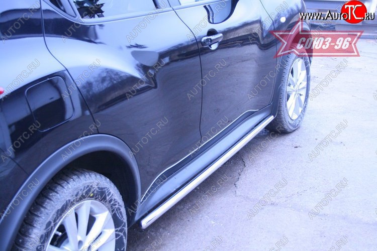 13 229 р. Защита порогов 4х4 Souz-96 (d42)  Nissan Juke  1 YF15 (2010-2014) дорестайлинг  с доставкой в г. Воронеж