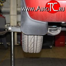 575 р. Задние брызговики NovLine 2 шт. Nissan Micra K12 5 дв. 2-ой рестайлинг (2007-2010)  с доставкой в г. Воронеж