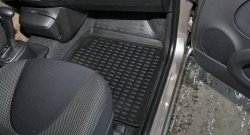 2 189 р. Коврики в салон Element 4 шт. (полиуретан)  Nissan Micra  K12 (2007-2010) 5 дв. 2-ой рестайлинг  с доставкой в г. Воронеж. Увеличить фотографию 2