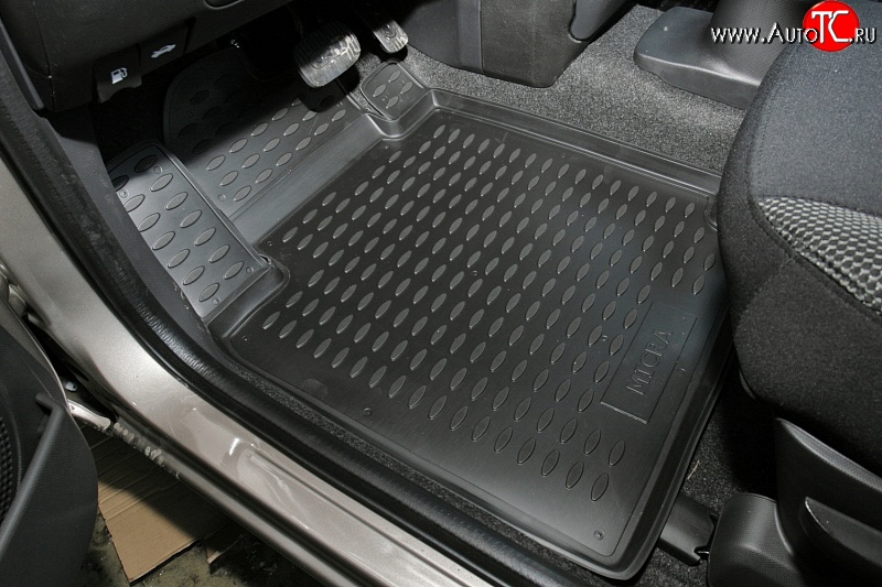 2 189 р. Коврики в салон Element 4 шт. (полиуретан)  Nissan Micra  K12 (2007-2010) 5 дв. 2-ой рестайлинг  с доставкой в г. Воронеж