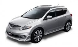 22 749 р. Комплект порогов Impul Nissan Murano 2 Z51 рестайлинг (2010-2016) (Неокрашенные)  с доставкой в г. Воронеж. Увеличить фотографию 9
