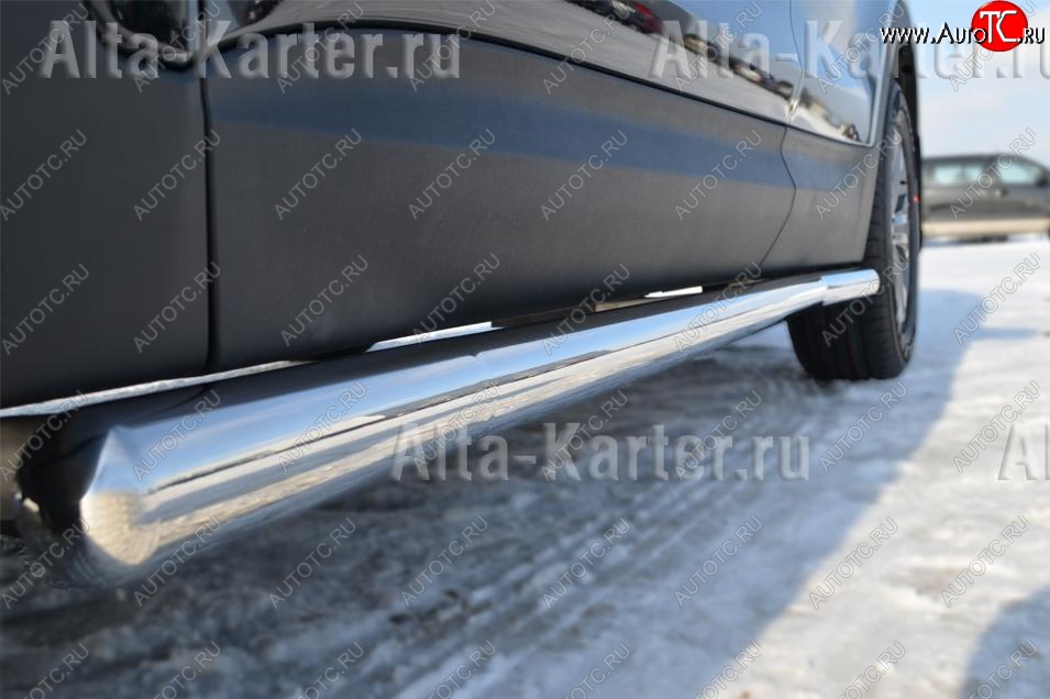 23 799 р. Пороги труба d76 (вариант 3) SLITKOFF Nissan Murano 2 Z51 дорестайлинг (2008-2011)  с доставкой в г. Воронеж
