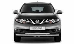 9 399 р. Двойная защита переднего бампера Petroil Tuning (из труб диаметрами по 63 мм)  Nissan Murano  2 Z51 (2010-2016) рестайлинг  с доставкой в г. Воронеж. Увеличить фотографию 2