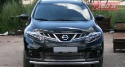 21 419 р. Защита переднего бампера двойная с профилем Souz-96 (d60/42).  Nissan Murano  2 Z51 (2010-2016) рестайлинг  с доставкой в г. Воронеж. Увеличить фотографию 2