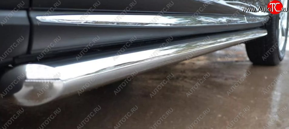 23 799 р. Защита порогов из круглой трубы диаметром 76 мм (дорестайлинг) SLITKOFF  Nissan Murano  2 Z51 (2008-2016) дорестайлинг, рестайлинг  с доставкой в г. Воронеж