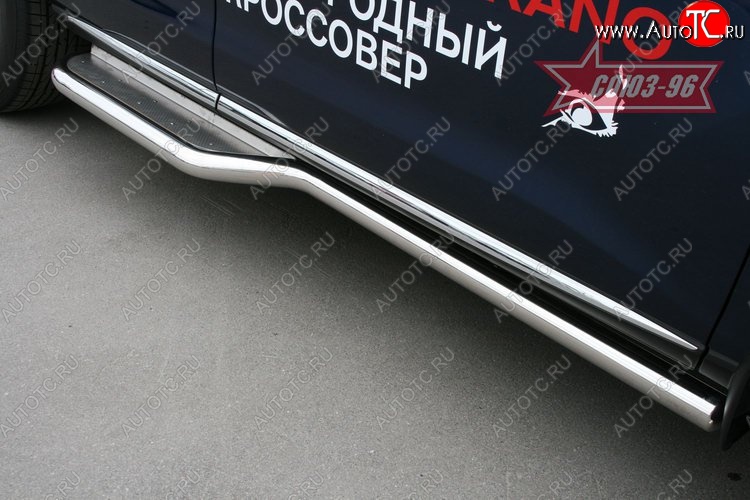 16 424 р. Защита порогов с листом (под задние двери) Souz-96 (d60). Nissan Murano 2 Z51 дорестайлинг (2008-2011)  с доставкой в г. Воронеж