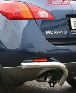 9 314 р. Защита заднего бампера из боковых уголков Souz-96 (d60) Nissan Murano 2 Z51 дорестайлинг (2008-2011)  с доставкой в г. Воронеж. Увеличить фотографию 2
