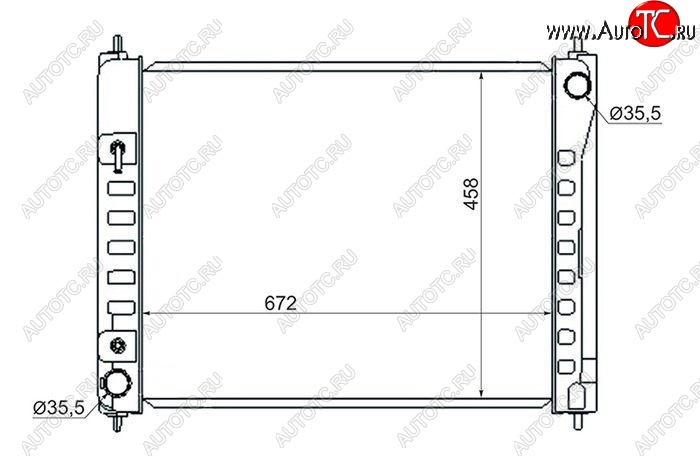 7 549 р. Радиатор двигателя (пластинчатый, VQ35DE, МКПП/АКПП) SAT Nissan Murano 2 Z51 дорестайлинг (2008-2011)  с доставкой в г. Воронеж