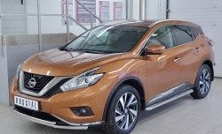 18 999 р. Защита переднего бампера (2 трубыØ42 мм, нержавейка) SLITKOFF  Nissan Murano  3 Z52 (2015-2022) дорестайлинг  с доставкой в г. Воронеж. Увеличить фотографию 2