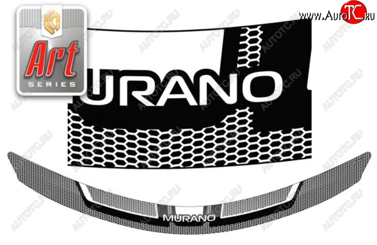 2 159 р. Дефлектор капота CA-Plastiс  Nissan Murano  1 Z50 (2002-2009) (Серия Art графит)  с доставкой в г. Воронеж