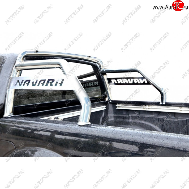 35 699 р. Защитная дуга багажника ТехноСфера (Техно Сфера) (d63.5 mm)  Nissan Navara  2 D40 (2004-2016) дорестайлинг, рестайлинг (Нержавейка полированная)  с доставкой в г. Воронеж