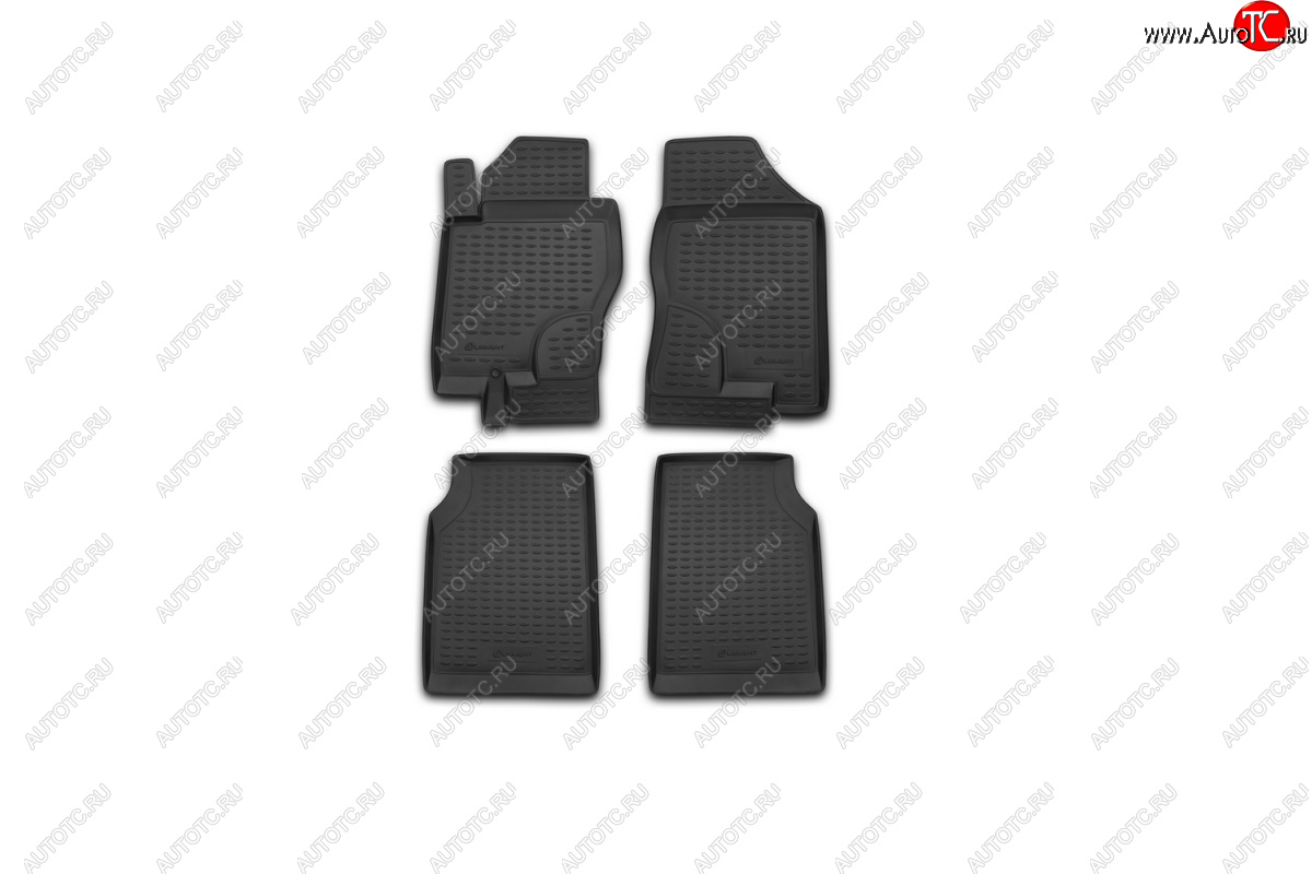 2 899 р. Комплект 3D ковриков салона Element (полиуретан) МКПП Nissan Navara 2 D40 дорестайлинг (2004-2010) (Черные)  с доставкой в г. Воронеж
