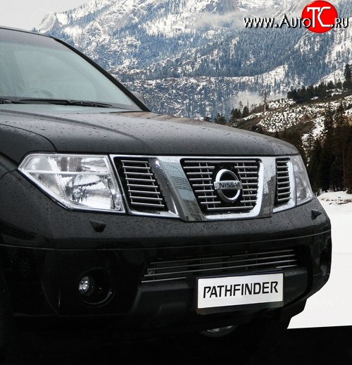 3 896 р. Декоративная вставка воздухозаборника Souz-96 Nissan Pathfinder R51 дорестайлинг (2004-2007)  с доставкой в г. Воронеж