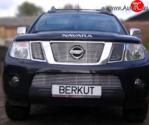 6 799 р. Декоративная вставка решетки радиатора (рестайлинг) Berkut Nissan Navara 2 D40 дорестайлинг (2004-2010)  с доставкой в г. Воронеж