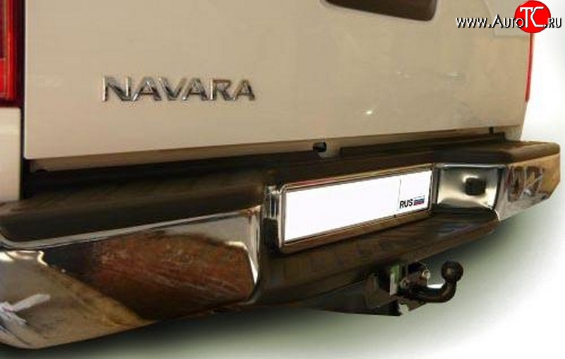 8 189 р. Фаркоп (бампер со ступенькой) NovLine Nissan Navara 2 D40 дорестайлинг (2004-2010)  с доставкой в г. Воронеж