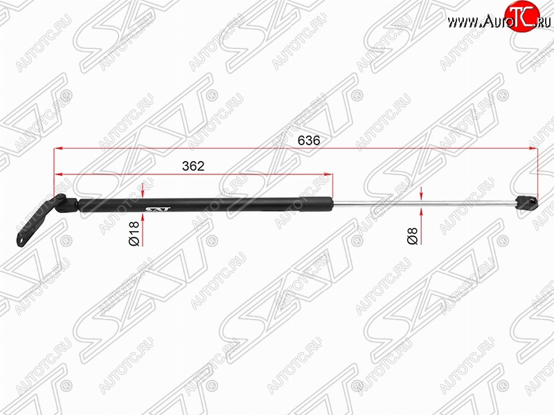 989 р. Левый упор крышки багажника (газовый) SAT Nissan Note 2 E12 дорестайлинг (2012-2016)  с доставкой в г. Воронеж