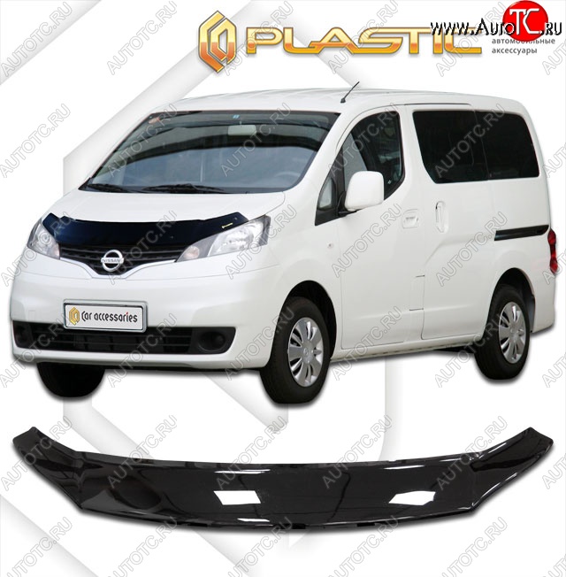 1 999 р. Дефлектор капота CA-Plastik  Nissan NV200  Euro (2009-2025) (Classic черный, Без надписи)  с доставкой в г. Воронеж