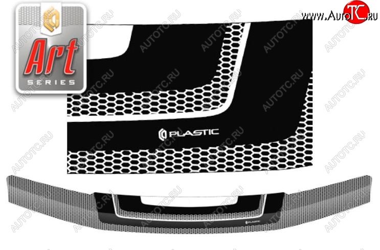 2 199 р. Дефлектор капота CA-Plastiс  Nissan Pathfinder  R51 (2004-2007) дорестайлинг (Серия Art серебро)  с доставкой в г. Воронеж