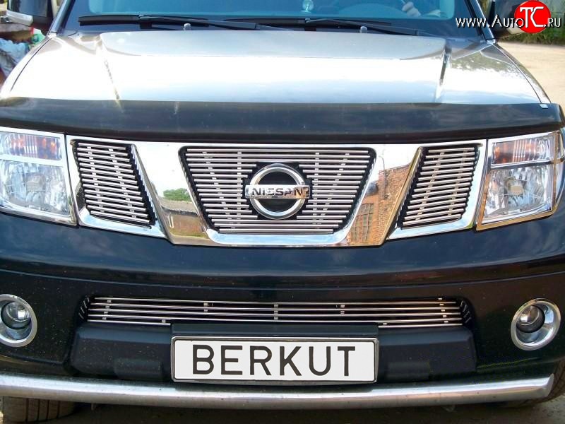 7 999 р. Декоративная вставка решетки радиатора (без знака) Berkut Nissan Pathfinder R51 дорестайлинг (2004-2007)  с доставкой в г. Воронеж