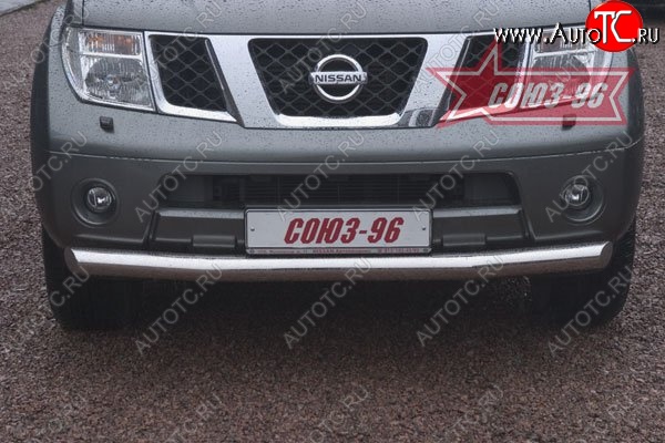 17 459 р. Защита переднего бампера одинарная Souz-96 (d76)  Nissan Pathfinder  R51 (2004-2007) дорестайлинг  с доставкой в г. Воронеж