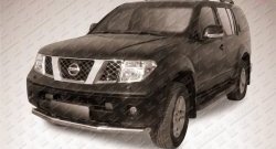 13 499 р. Одинарная защита переднего бампера из трубы диаметром 76 мм Slitkoff Nissan Pathfinder R51 дорестайлинг (2004-2007) (Нержавейка, Полированная)  с доставкой в г. Воронеж. Увеличить фотографию 1