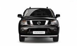 6 899 р. Одинарная защита переднего бампера диаметром 63 мм Petroil Tuning Nissan Pathfinder R51 дорестайлинг (2004-2007)  с доставкой в г. Воронеж. Увеличить фотографию 2