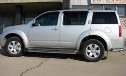 Защита порогов d43 мм Металл Дизайн Nissan Pathfinder R51 дорестайлинг (2004-2007) ()