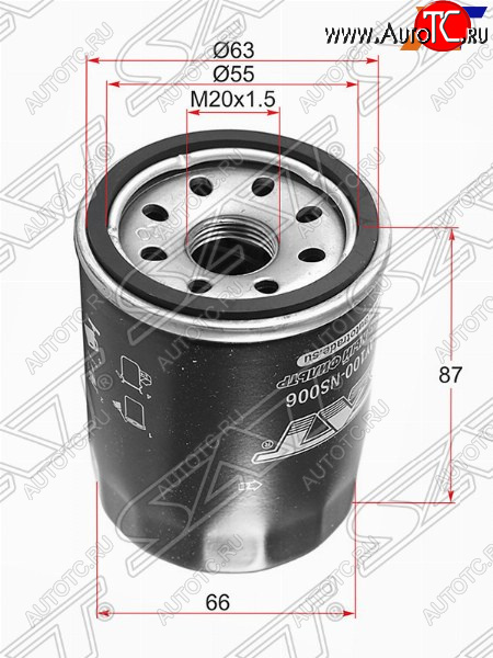 182 р. Масляный фильтр (VK#, VQ30DE,VG33E,TB#, VH41DE) SAT  INFINITI QX56  JA60 (2004-2010), Nissan Pathfinder  R51 (2004-2014)  с доставкой в г. Воронеж