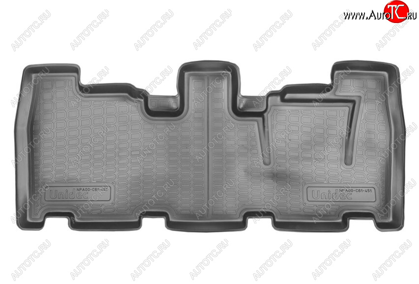 1 039 р. Коврик салонный Norplast Unidec (3-й ряд) Nissan Pathfinder R51 рестайлинг (2009-2014) (Цвет: черный)  с доставкой в г. Воронеж