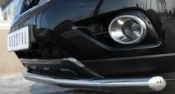 15 999 р. Одинарная защита переднего бампера диаметром 63 мм SLITKOFF  Nissan Pathfinder  R52 (2012-2017) дорестайлинг  с доставкой в г. Воронеж. Увеличить фотографию 4