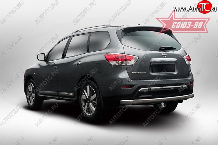15 614 р. Защита заднего бампера Souz-96 (овал 75х42)  Nissan Pathfinder  R52 (2012-2017) дорестайлинг  с доставкой в г. Воронеж