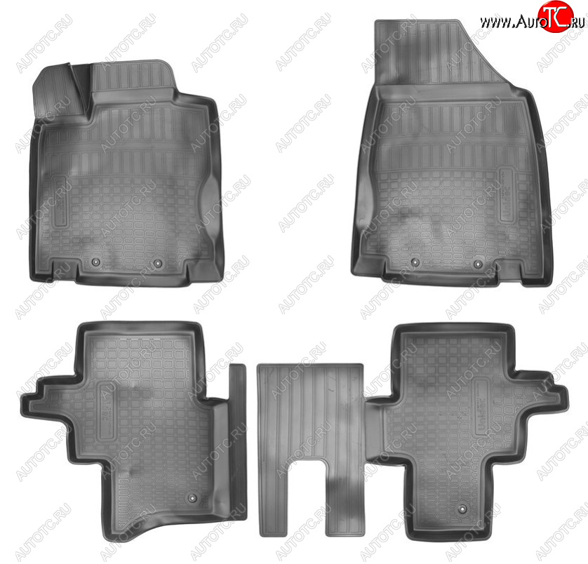 3 379 р. Комплект ковриков в салон Norplast Unidec  Nissan Pathfinder  R52 (2012-2017) дорестайлинг (Цвет: черный)  с доставкой в г. Воронеж