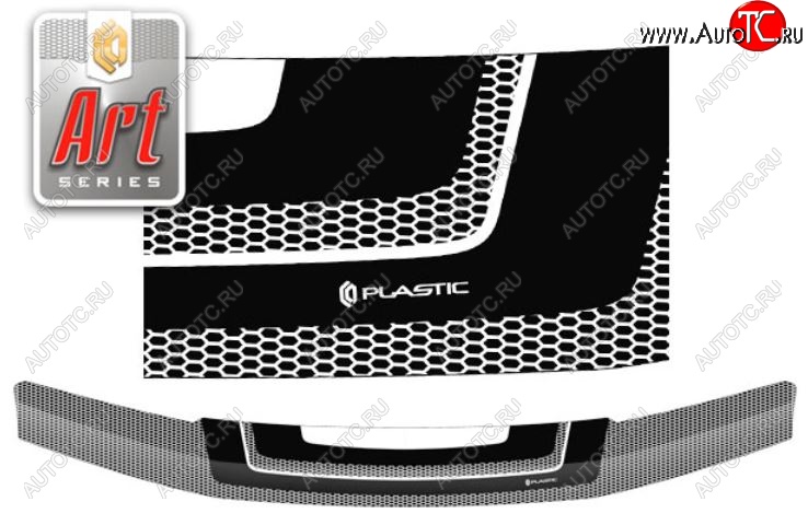 2 199 р. Дефлектор капота CA-Plastiс  Nissan Pathfinder  R51 (2009-2014) рестайлинг (Серия Art графит)  с доставкой в г. Воронеж
