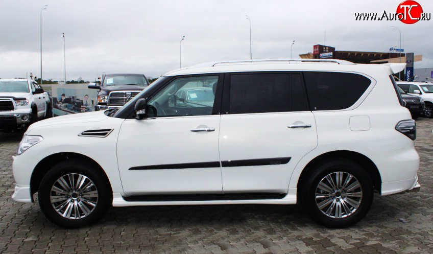28 999 р. Молдинги (накладки на двери) Impul v2 Nissan Patrol 6 Y62 дорестайлинг (2010-2014) (Неокрашенные)  с доставкой в г. Воронеж