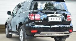17 999 р. Защита заднего бампера (2 трубы Ø76х42 мм, нержавейка) Russtal Nissan Patrol 6 Y62 рестайлинг (2014-2017)  с доставкой в г. Воронеж. Увеличить фотографию 4
