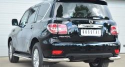 11 999 р. Защита заднего бампера (Ø76 мм уголки, нержавейка) SLITKOFF Nissan Patrol 6 Y62 рестайлинг (2014-2017)  с доставкой в г. Воронеж. Увеличить фотографию 4