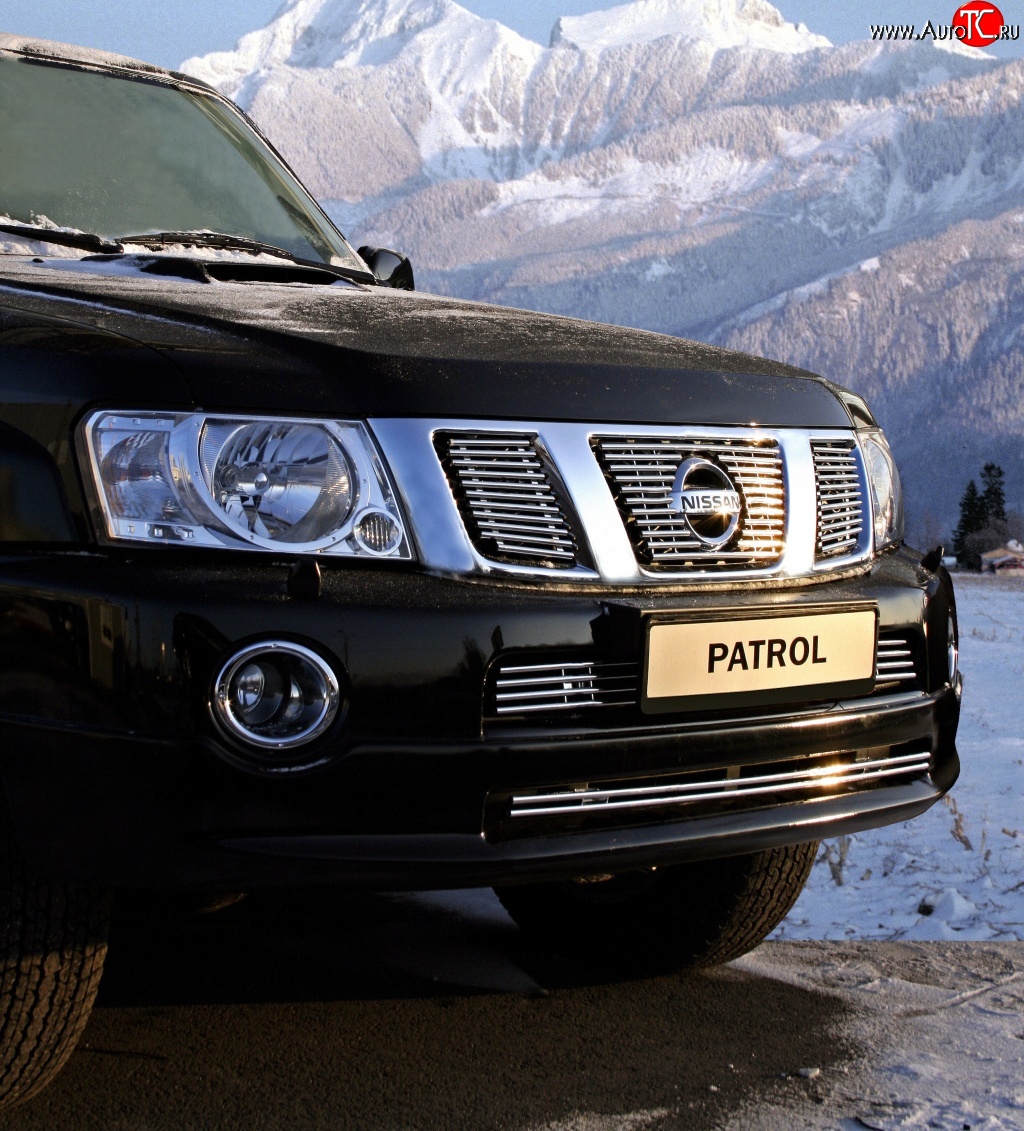 6 399 р. Декоративная вставка воздухозаборника (рестайлинг) Berkut Nissan Patrol 5 Y61 2-ой рестайлинг (2004-2010)  с доставкой в г. Воронеж